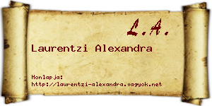 Laurentzi Alexandra névjegykártya